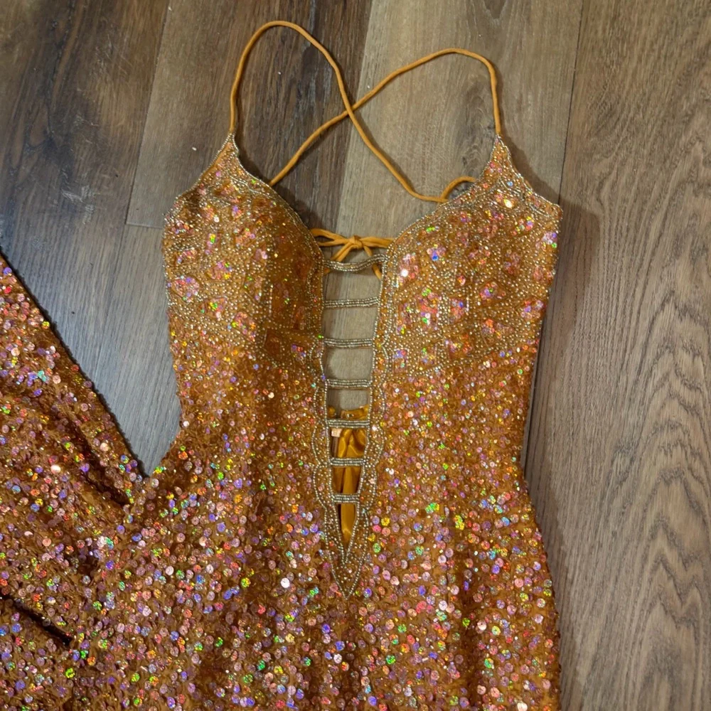 Vintage Y2K 100% Silk Beaded Dress Strappy Back Dress Prom Vintage Beaded Dress - Picture 3 of 15